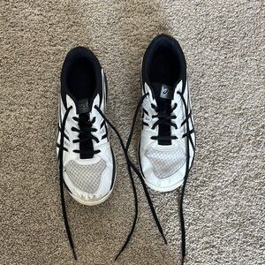 ASICS Black and White Running Shoes